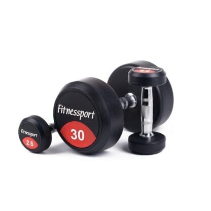 Обрезиненный гантельный ряд Fitnessport (FDS-10 2.5/30kg)