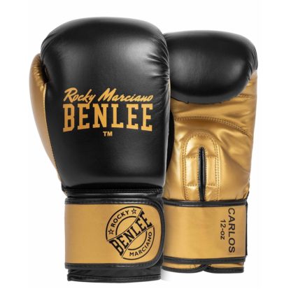 Перчатки боксерские Benlee CARLOS черно-золотые