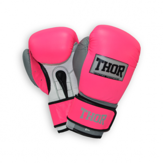 Перчатки боксерские кожаные Thor Typhoon розовые