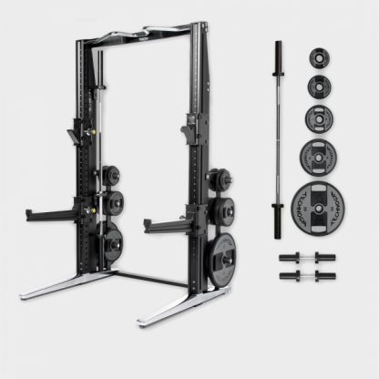 Стойка Technogym Rack Personal со штангой и гантелями 115 кг