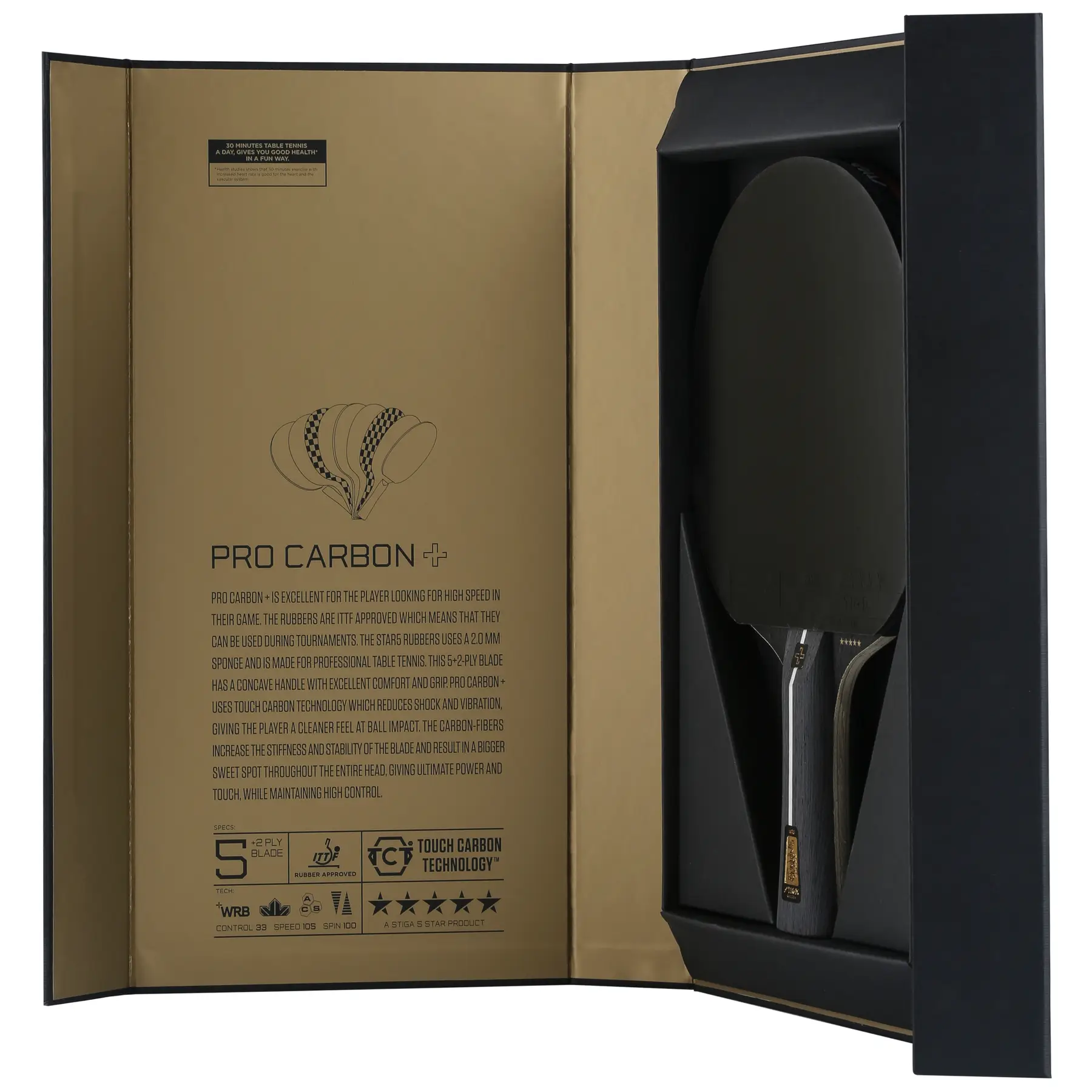 Ракетка для настольного тенниса Stiga Pro Carbon Plus 5 Star FL - Image 3