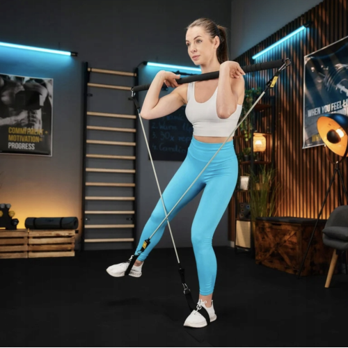 Палка гимнастическая с эспандерами 14-74 кг TX-023TS - Image 11