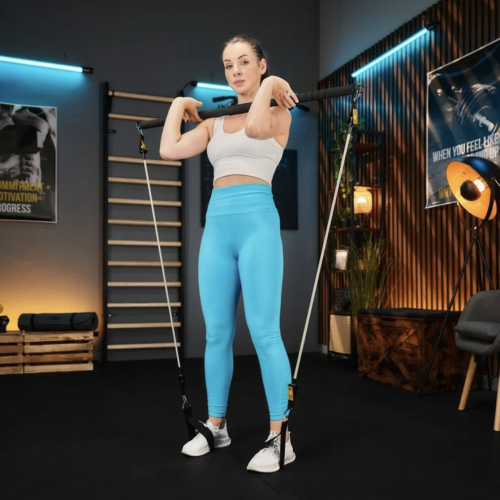 Палка гимнастическая с эспандерами 14-74 кг TX-023TS - Image 6