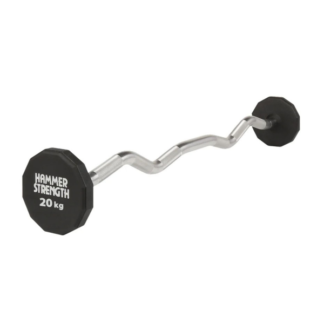 Штанга Hammer Strength 10-50 кг уретановая изогнутая