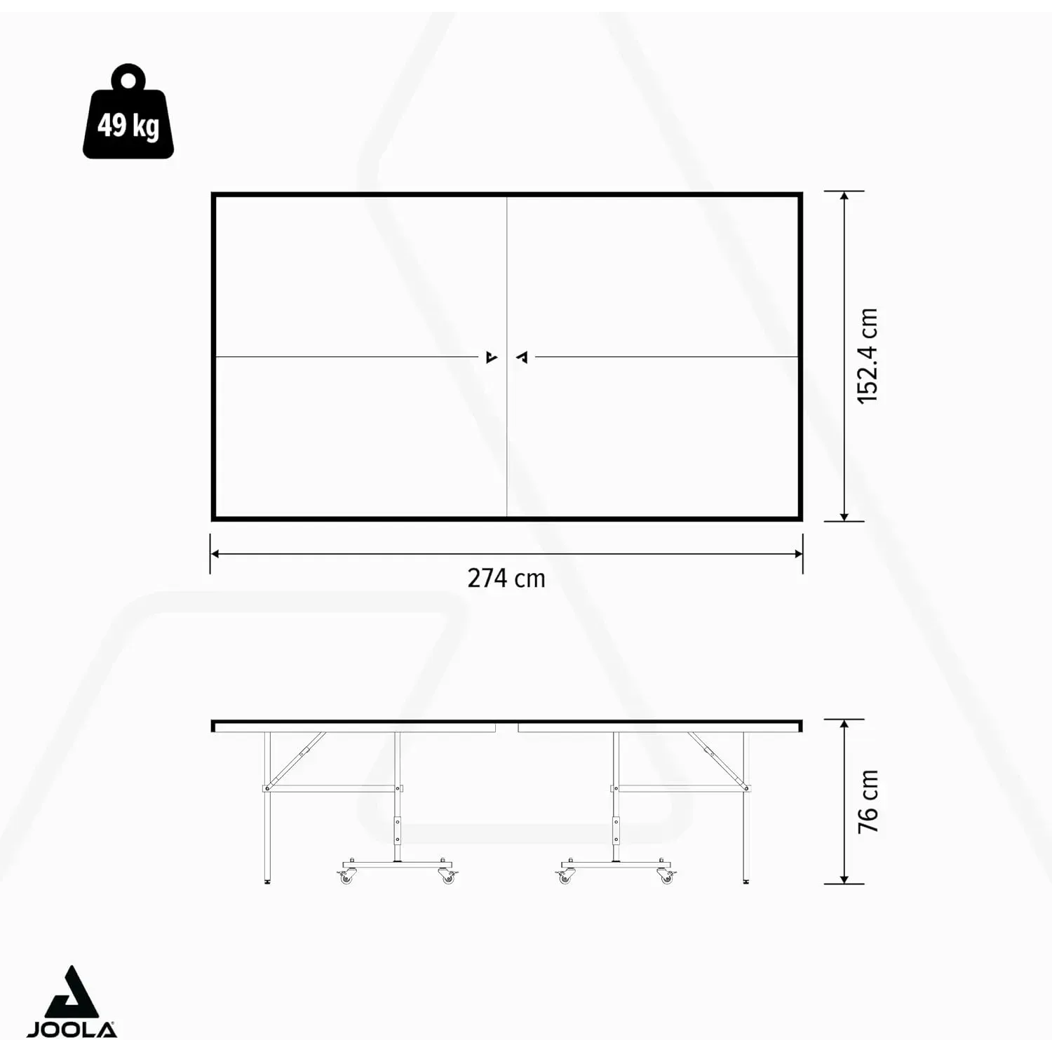 Теннисный стол Joola Outdoor J100A Grey - Image 7