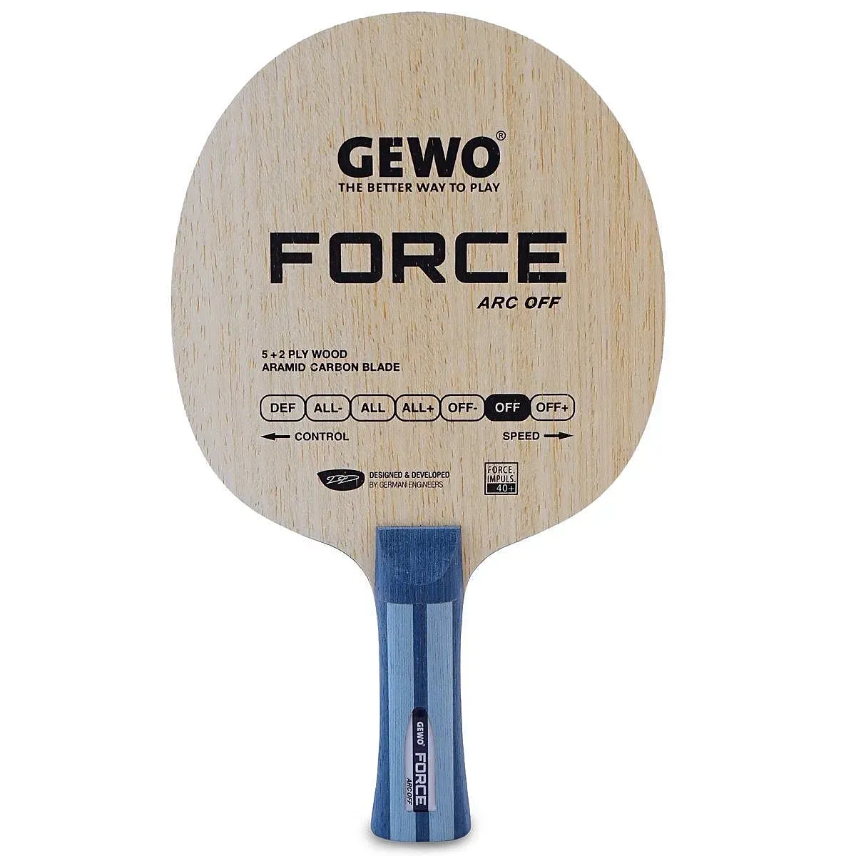 Ракетка для настольного тенниса Gewo Force ARC OFF, Inventus XT Pro 52.5+50.0, FL - Image 2