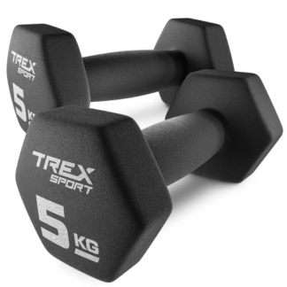 Гантели для фитнеса TREX Sport неопреновые, круглые
