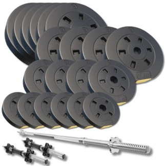 Набор с прямым грифом и гантелями Besport PowerPro (гриф 167 см)